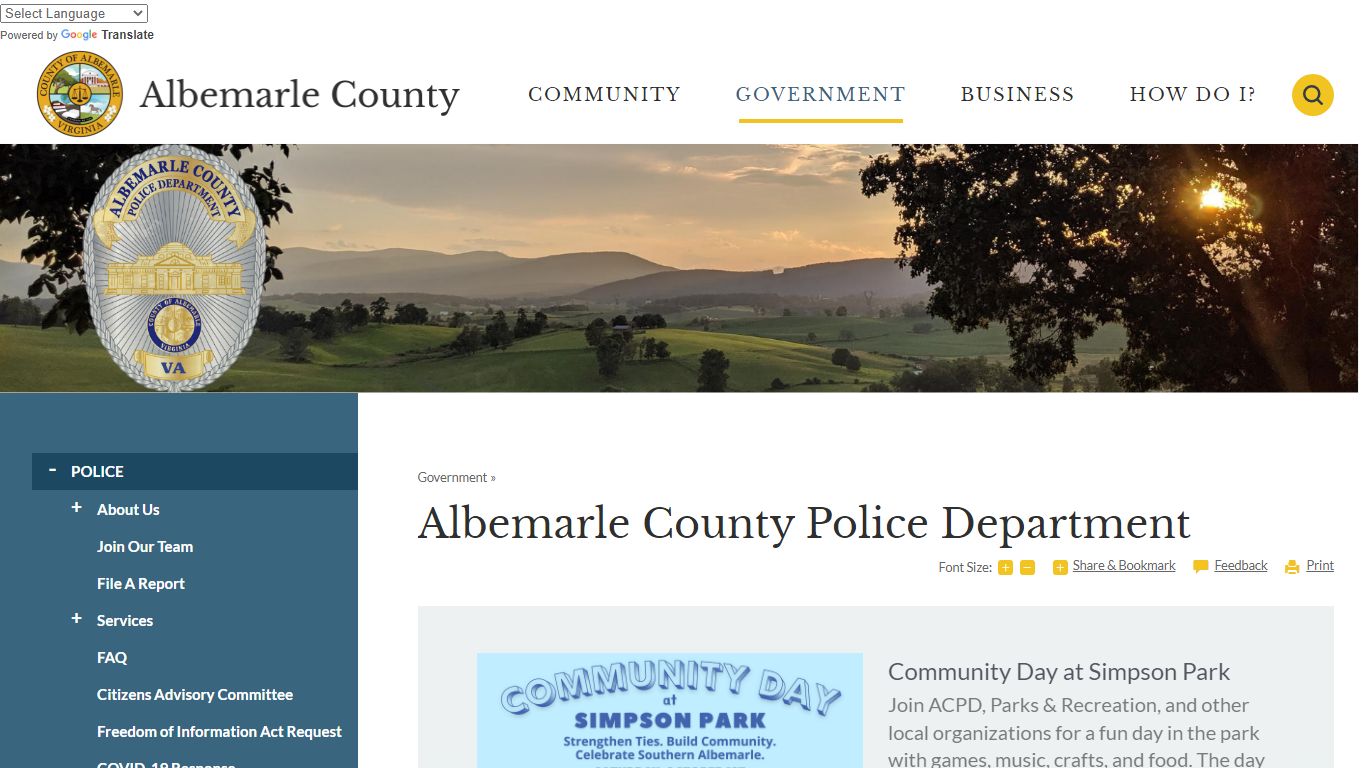 Albemarle County, VA | Home
